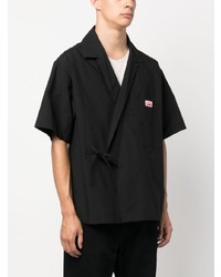 Chemise à manches courtes noire Kenzo
