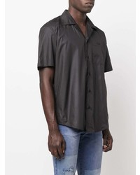 Chemise à manches courtes noire 032c