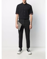 Chemise à manches courtes noire Alexander McQueen