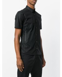 Chemise à manches courtes noire Les Hommes Urban