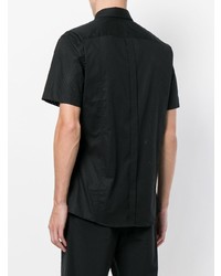 Chemise à manches courtes noire Les Hommes