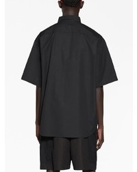 Chemise à manches courtes noire Balenciaga