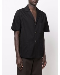 Chemise à manches courtes noire Lardini