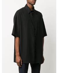 Chemise à manches courtes noire Valentino