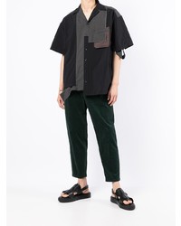 Chemise à manches courtes noire Kolor