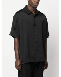 Chemise à manches courtes noire Jil Sander