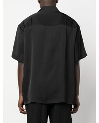 Chemise à manches courtes noire Jil Sander