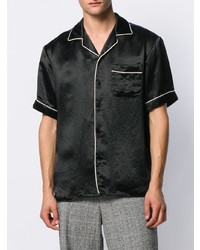 Chemise à manches courtes noire Gucci