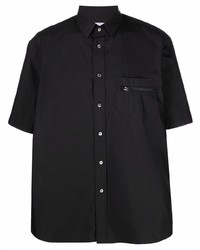 Chemise à manches courtes noire Sacai