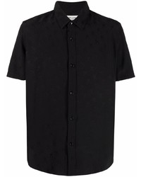 Chemise à manches courtes noire Saint Laurent