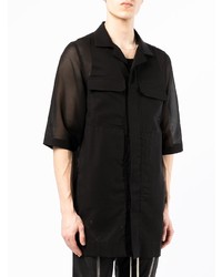 Chemise à manches courtes noire Rick Owens