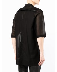 Chemise à manches courtes noire Rick Owens