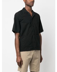 Chemise à manches courtes noire Aspesi