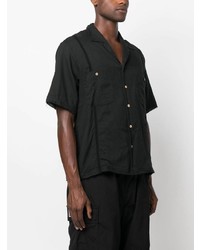 Chemise à manches courtes noire Magliano