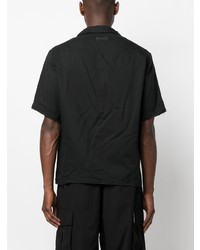 Chemise à manches courtes noire Magliano