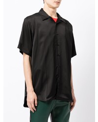 Chemise à manches courtes noire Jil Sander