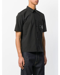 Chemise à manches courtes noire Raf Simons