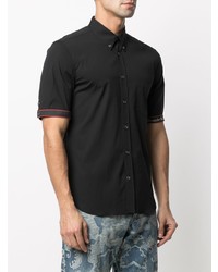 Chemise à manches courtes noire Alexander McQueen