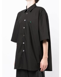 Chemise à manches courtes noire Raf Simons