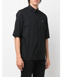 Chemise à manches courtes noire Calvin Klein