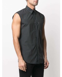 Chemise à manches courtes noire Maison Margiela