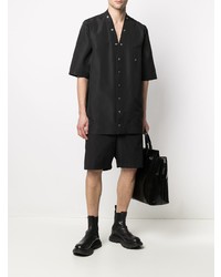 Chemise à manches courtes noire Rick Owens