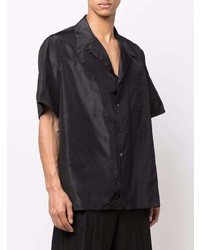 Chemise à manches courtes noire Valentino