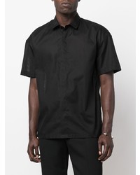 Chemise à manches courtes noire Les Hommes