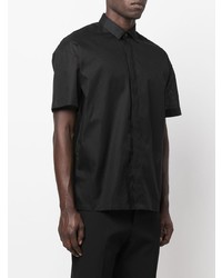 Chemise à manches courtes noire Les Hommes