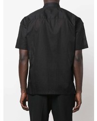 Chemise à manches courtes noire Les Hommes