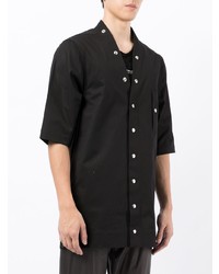 Chemise à manches courtes noire Rick Owens