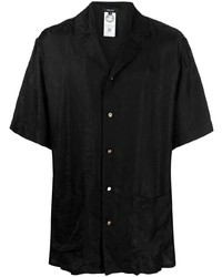 Chemise à manches courtes noire Versace