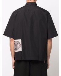 Chemise à manches courtes noire Givenchy