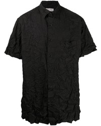 Chemise à manches courtes noire Yohji Yamamoto