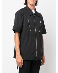 Chemise à manches courtes noire Helmut Lang