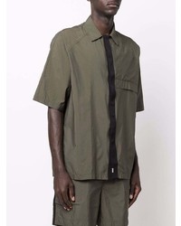 Chemise à manches courtes olive Tom Wood