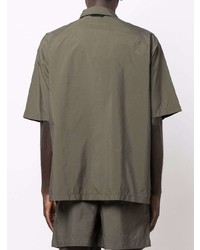 Chemise à manches courtes olive Tom Wood