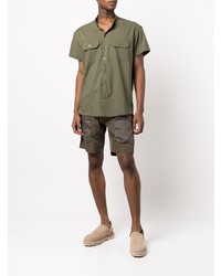 Chemise à manches courtes olive Greg Lauren