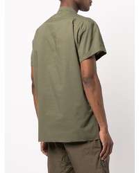 Chemise à manches courtes olive Greg Lauren