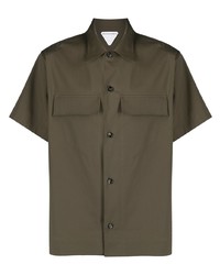 Chemise à manches courtes olive Bottega Veneta