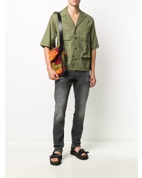 Chemise à manches courtes olive VISVIM