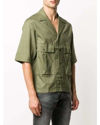 Chemise à manches courtes olive VISVIM