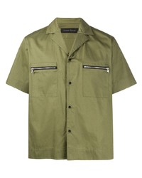 Chemise à manches courtes olive Christian Pellizzari