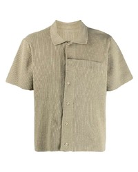 Chemise à manches courtes olive Jacquemus