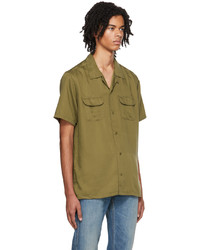Chemise à manches courtes olive Nudie Jeans