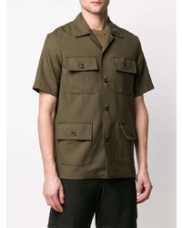 Chemise à manches courtes olive Marni