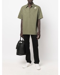 Chemise à manches courtes olive Jil Sander