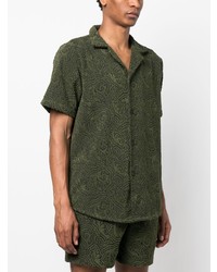 Chemise à manches courtes olive OAS Company