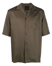 Chemise à manches courtes olive Roberto Collina