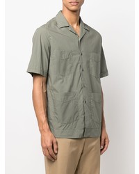 Chemise à manches courtes olive Aspesi